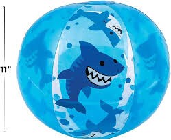 Mini Inflatable 5" Shark Beach Balls - 6 Pc.