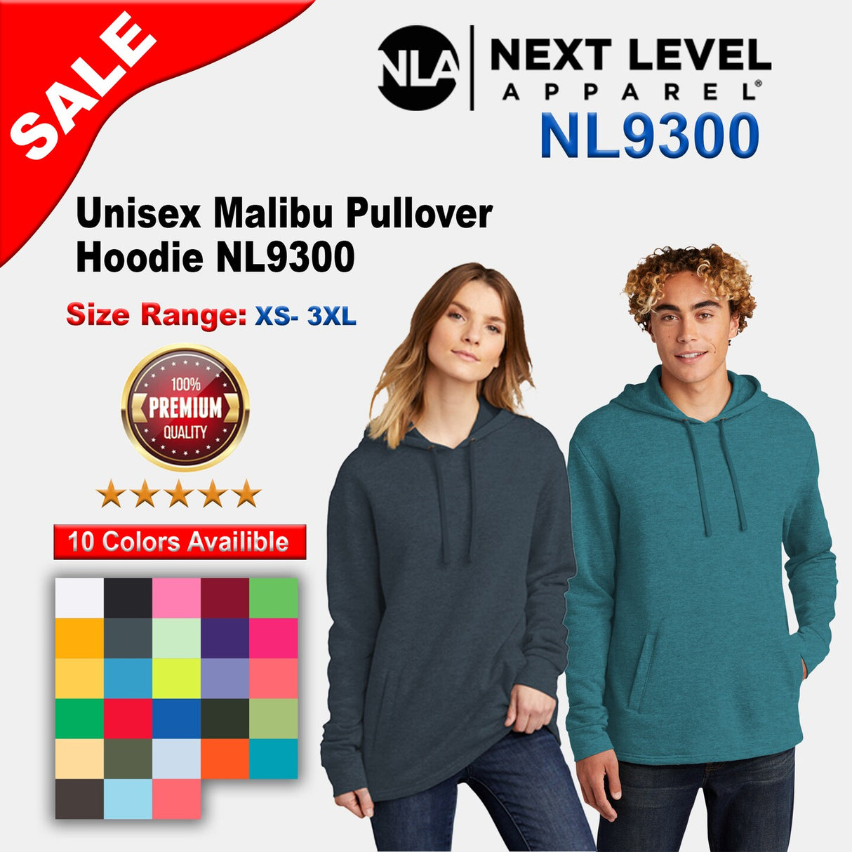 Next Level® Unisex Malibu Pullover Hoodie