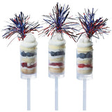 Independence Day Spray Mylar topper celebrate with congratulations Cupcake Cake Pics - set of 6