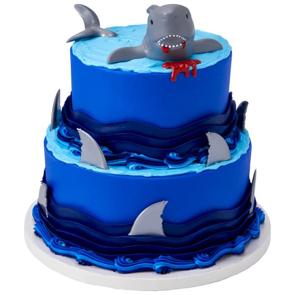 Shark Fins Cupcake Cake Decorating pics toppers 12 set