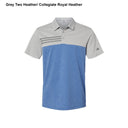 Adidas® Heathered Colorblocked 3-Stripes Polo