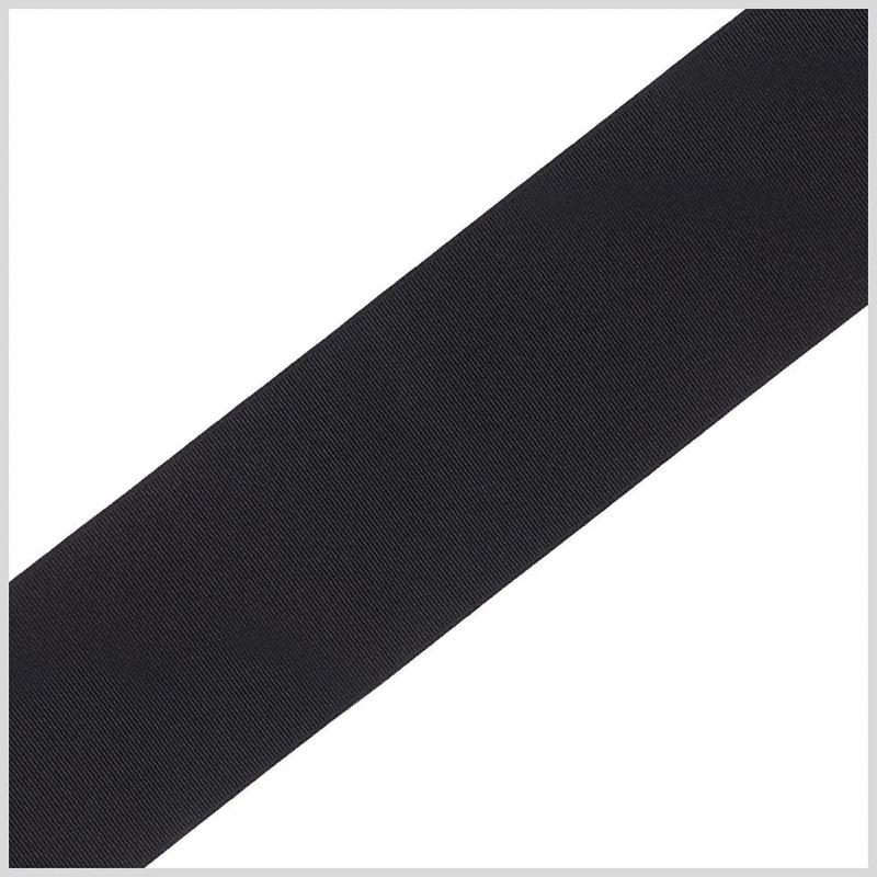 1/4" Black Solid Grosgrain Ribbon