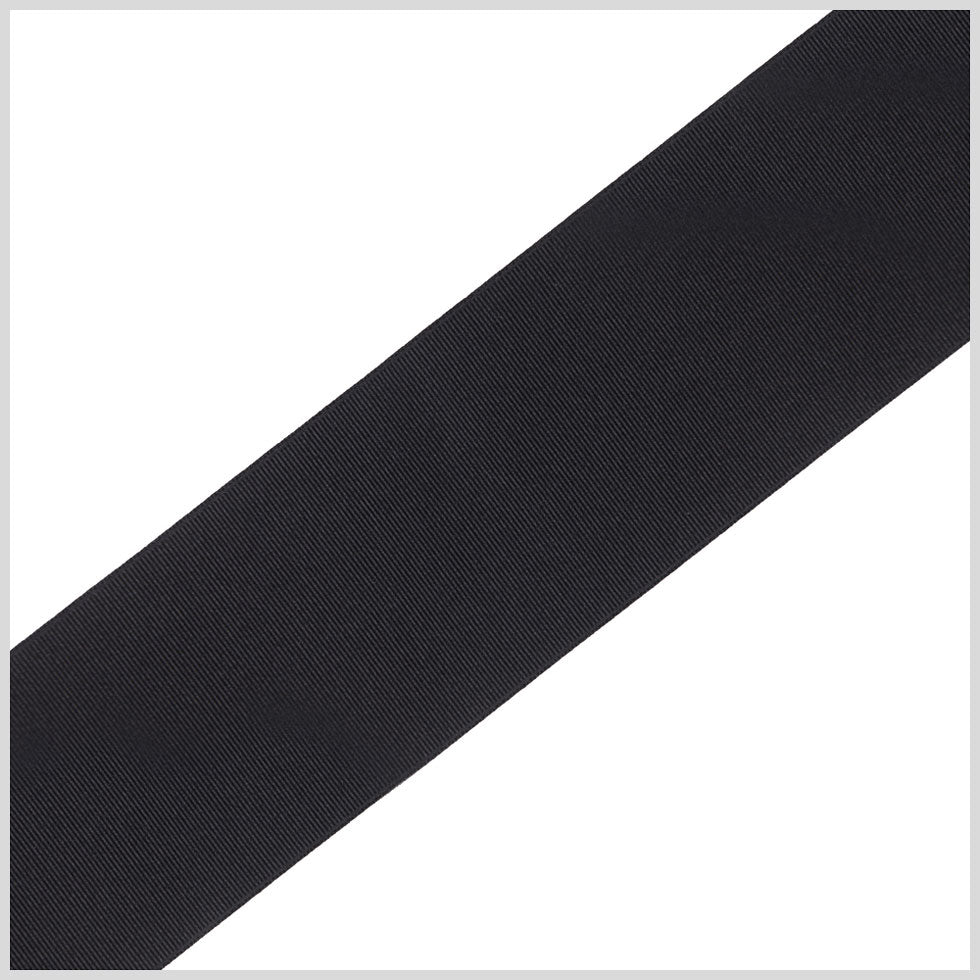 1/4" Black Solid Grosgrain Ribbon