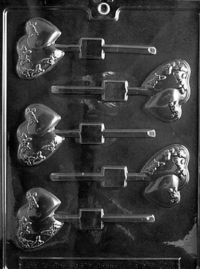 Small Double Heart Lolly Chocolate Mold - LPV101