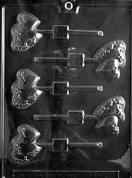 Small Double Heart Lolly Chocolate Mold