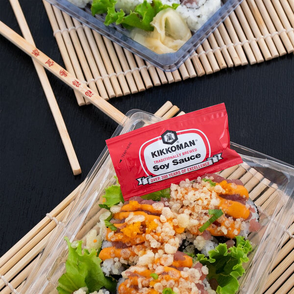 Kikkoman Soy Sauce 6 mL Packet - 500/Case