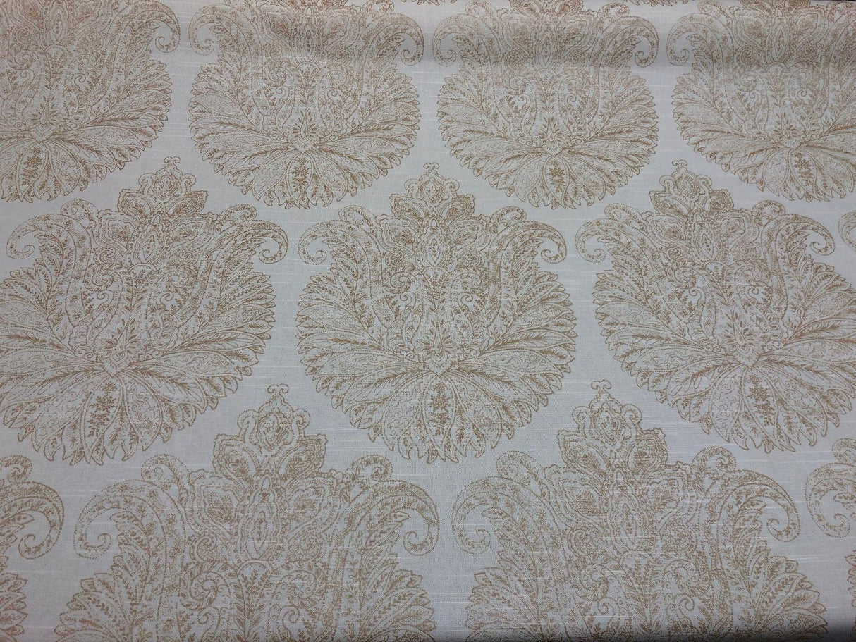 Home Accent Vashti Champagne Chintz Cotton Fabric - Floral Damask, Champagne, 54" Width (1 Yard)