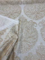 Home Accent Vashti Champagne Chintz Cotton Fabric - Floral Damask, Champagne, 54" Width (1 Yard)