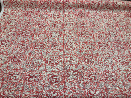 Home Accent Ta Boo Cotton Fabric - Geometric Floral Papaya Punch, 54" Width, 18" Vertical, 18" Horizontal (1 Yard)