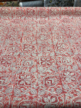 Home Accent Ta Boo Cotton Fabric - Geometric Floral Papaya Punch, 54" Width, 18" Vertical, 18" Horizontal (1 Yard)