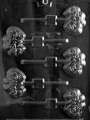 Trio Heart Love Lolly Chocolate Mold