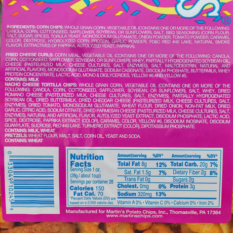 Martin's 28 oz. Party Mix Barrel - 6/Case