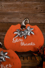 15x16 Wooden/Metal Greeting Pumpkin