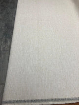 Sampson Ivory White Chenille Upholstery Fabric - Ivory White Basketweave, 58" Width (1 Yard)