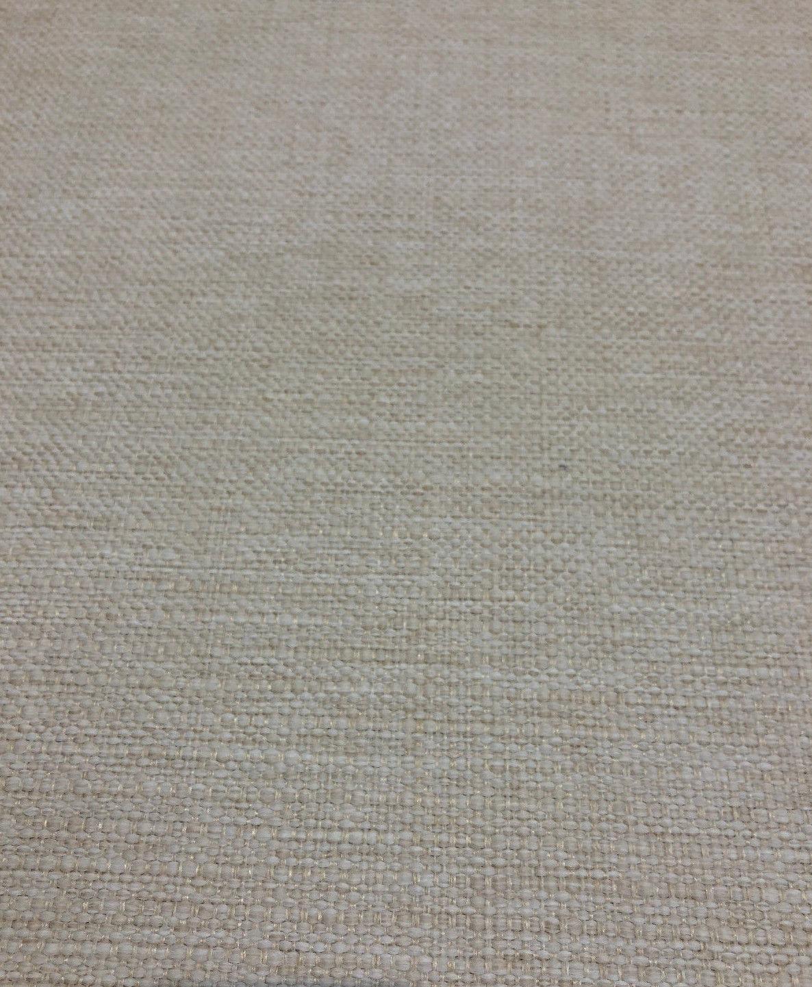 Sampson Ivory White Chenille Upholstery Fabric - Ivory White Basketweave, 58" Width (1 Yard)