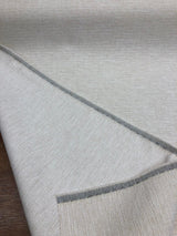 Sampson Ivory White Chenille Upholstery Fabric - Ivory White Basketweave, 58" Width (1 Yard)