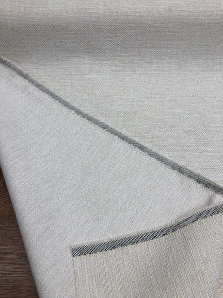 Sampson Ivory White Chenille Upholstery Fabric - Ivory White Basketweave, 58" Width (1 Yard)