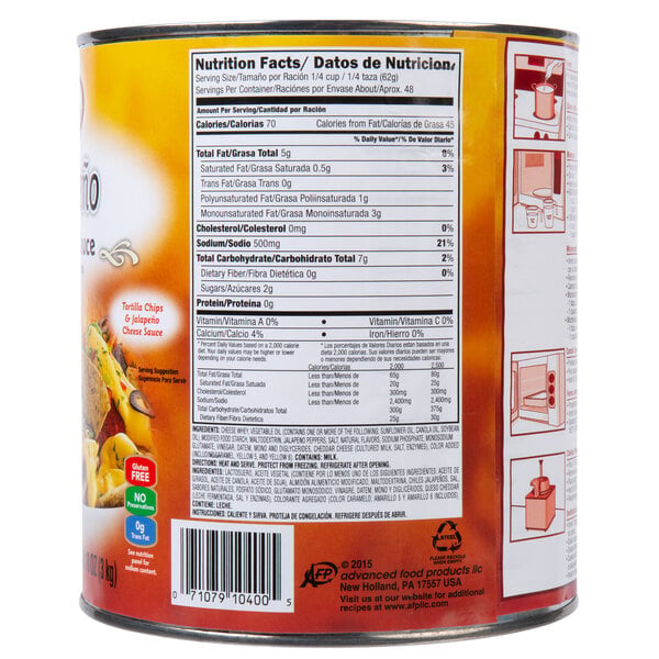 Muy Fresco Jalapeno Nacho Cheese Sauce #10 Can - 6/Case