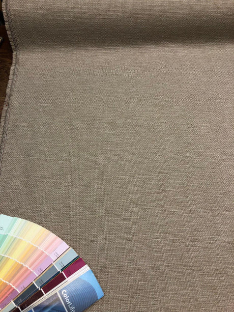 Sampson Natural Chenille Upholstery Fabric - Natural Solid Textured, 58" Width (1 Yard)