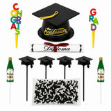 Oasis Supply, Graduation Cake Decorating Kits with Sprinkles (Various Color Grad Caps)