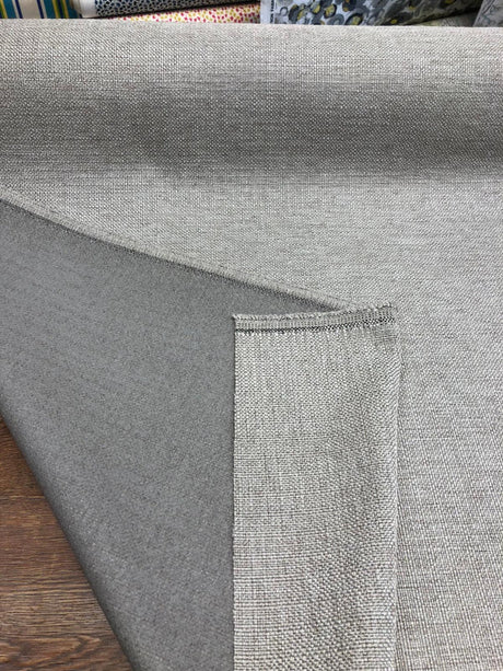 Sampson Silver Performance Chenille Upholstery Fabric - Flint Grey, 58" Width (1 Yard)