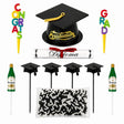 Oasis Supply, Graduation Cake Decorating Kits with Sprinkles (Various Color Grad Caps)