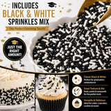 Oasis Supply, Graduation Cake Decorating Kits with Sprinkles (Various Color Grad Caps)
