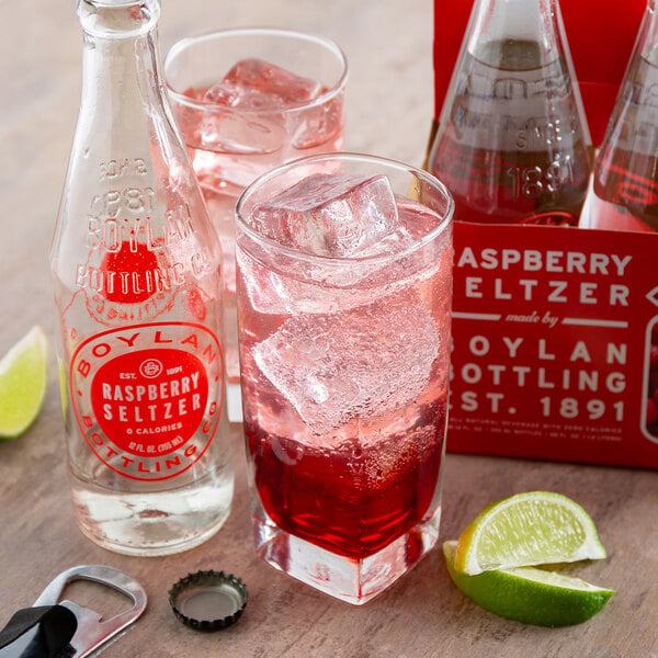 Boylan Bottling Co. 12 fl. oz. Raspberry Seltzer - 24/Case