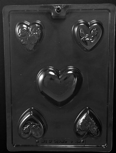 Heart Bar Assortment Chocolate Mold - LPV154