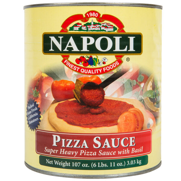 Napoli Foods #10 Super Heavy Pizza Sauce with Basil - 6/Case
