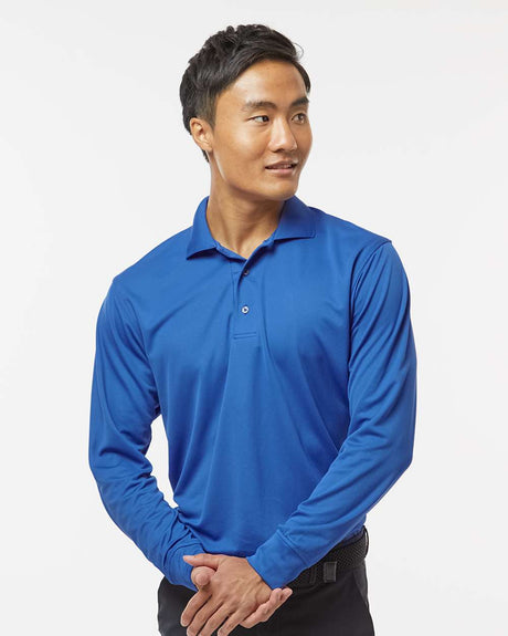 Front view of Paragon Prescott Collared Long Sleeve Polo Shirt for outdoor and active wear