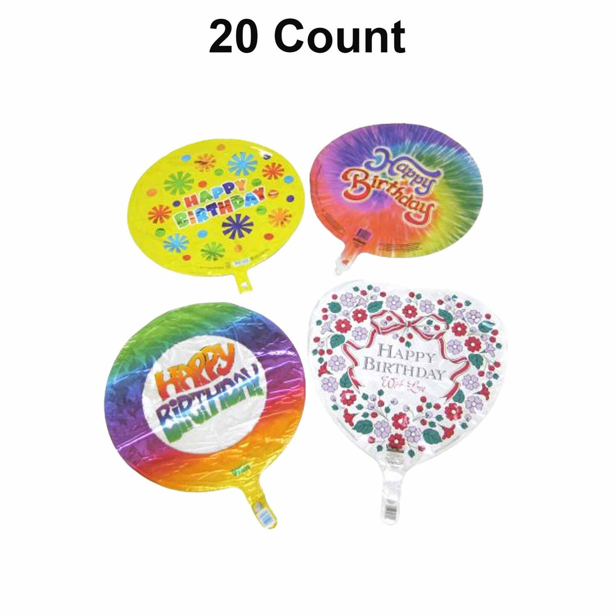 Mylar Happy Birthday Balloon 18 Inch Assorted