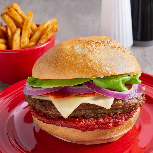 Country Magic 4 oz. Pizza Burger Patty - 40/Case