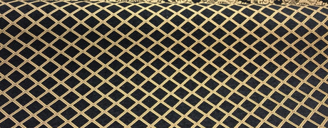 Black Gold Diamond Damask Chenille Upholstery Fabric - Black And Gold Damask, 56" Width (1 Yard)