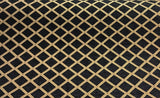 Black Gold Diamond Damask Chenille Upholstery Fabric - Black And Gold Damask, 56" Width (1 Yard)