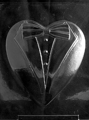 Jumbo Tuxedo Heart Box Top Chocolate Mold - LPV301E