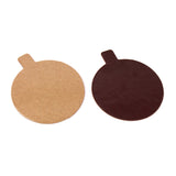 Round Double Sided Mono Board with Tab, Chocolate / Praline, 3" (8cm) - Case of 200