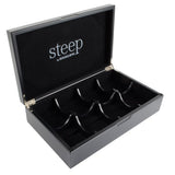 Steep by Bigelow 8 Compartment Black Tea Chest with Assorted Organic Teas