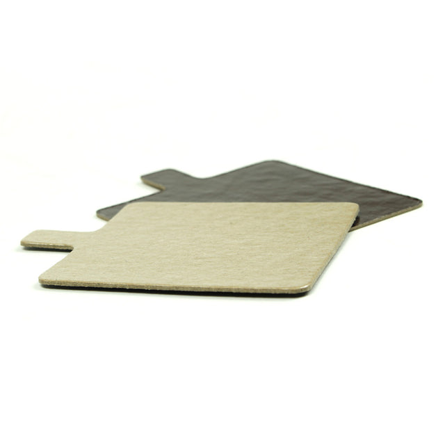 Square Double Sided Mono Board with Tab, Chocolat / Praline 3" (8cm) - Case of 200