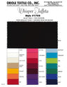 Whisper Taffeta Polyester Fabric - Dull Non-Crispy, Multiple Colors, Folded On Board Or Rolled On Tube