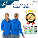 Lane Seven® Premium Full-Zip Hooded Sweatshirt