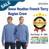 JERZEES® Snow Heather French Terry Raglan Crew