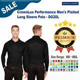 Devon & Jones® CrownLux Performance Men's Plaited Long Sleeve Polo