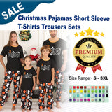 Christmas Pajamas Short-Sleeve T-Shirts Trousers Sets