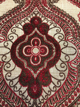 Fabricut Sardinia Chenille Upholstery Fabric - Ruby, Very Heavyweight, 54" Width, 13.5" Horizontal Repeat, 18.5" Vertical Repeat (1 Yard)