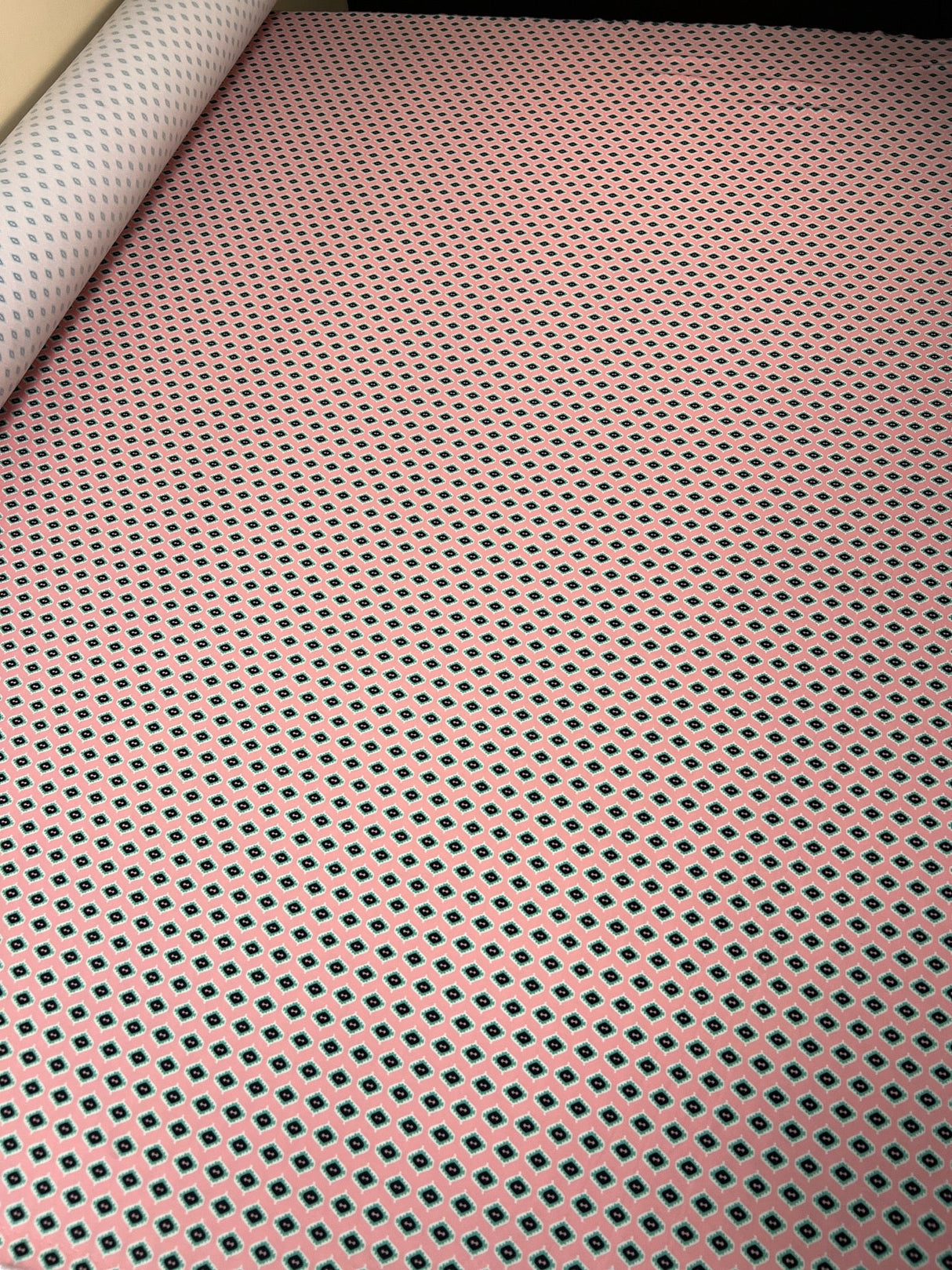 Polyester Elastane Printed Knit Green Pink