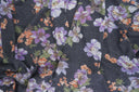 1 Yard Vintage Floral Knit Fabric Soft Stretch Flower Print, 58/60" Wide