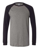 BELLA + CANVAS Men's Long Sleeve Jersey Baseball Tee