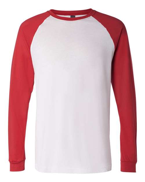 BELLA + CANVAS Men's Long Sleeve Jersey Baseball Tee