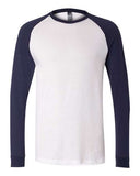 BELLA + CANVAS Men's Long Sleeve Jersey Baseball Tee